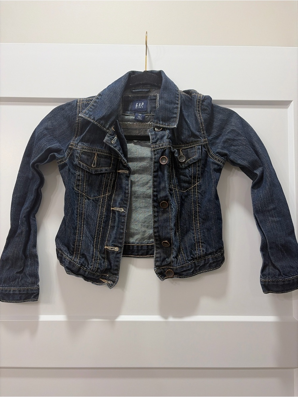 GAP Kids Casual Streetwear Western Dark Blue Denim Jacket. Size 8